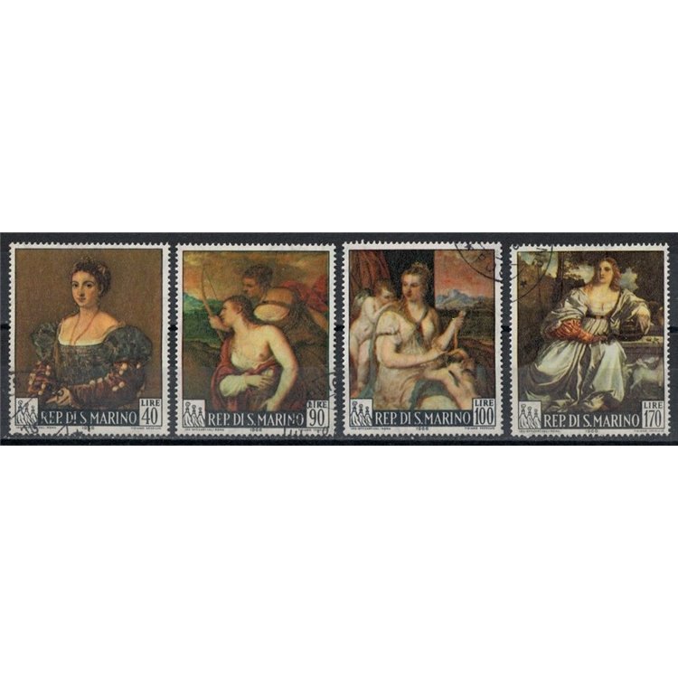 SAN MARINO 1966 Paintings by Titian 4v us