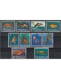 SAN MARINO 1966 Fauna marina 10v us