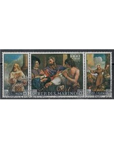 SAN MARINO 1967 Dipinti del Guercino 3v us