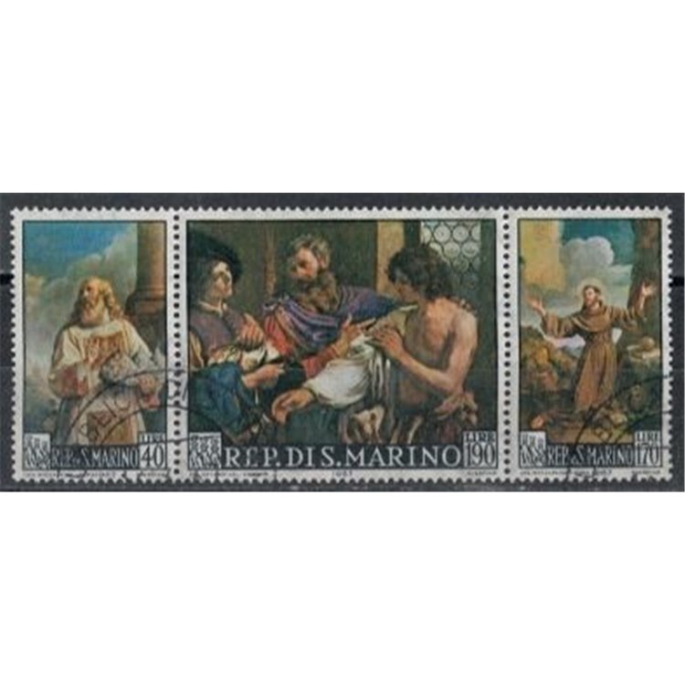 SAN MARINO 1967 Paintings by Guercino 3v us