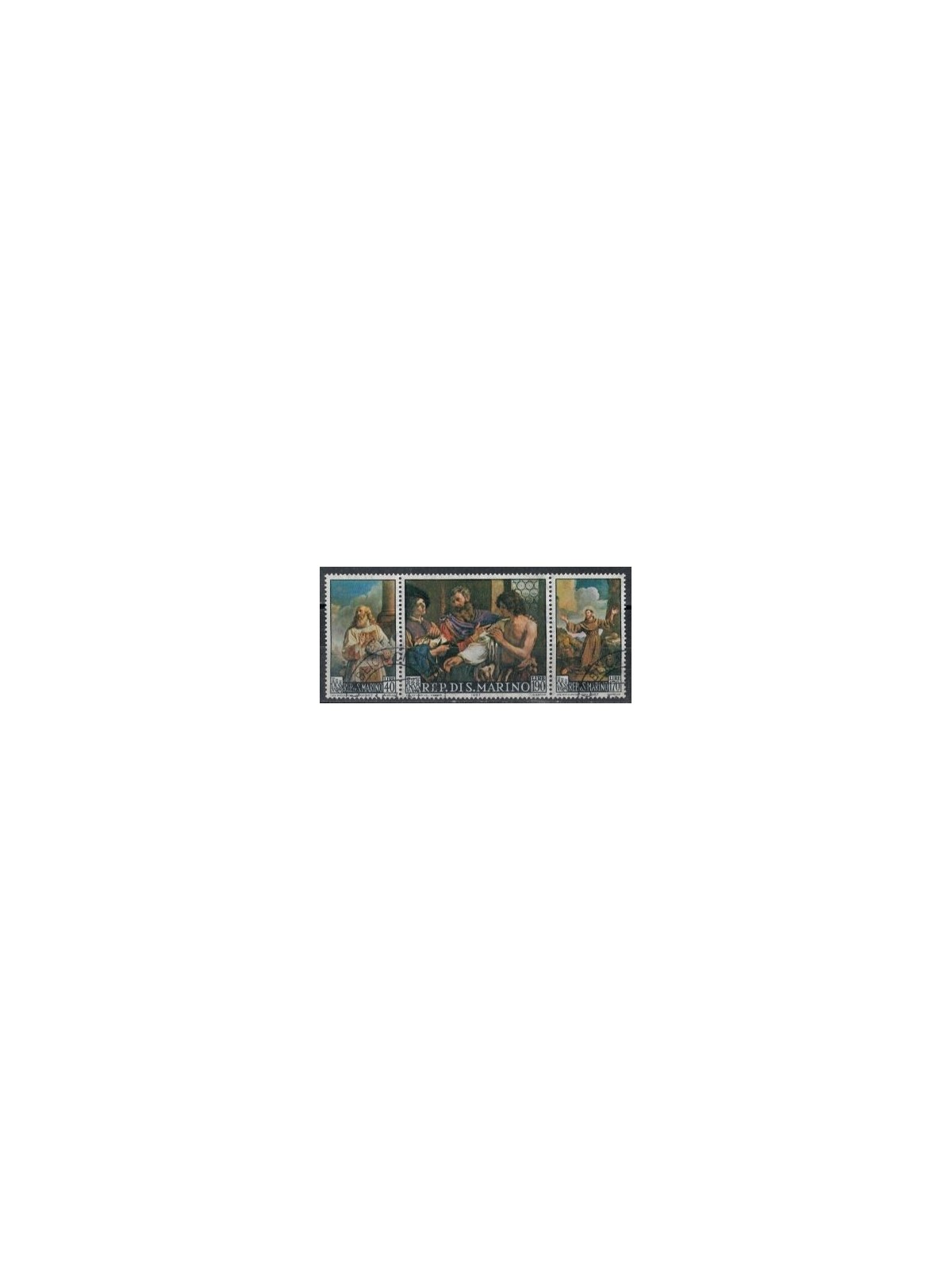 SAN MARINO 1967 Paintings by Guercino 3v us