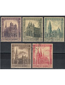 SAN MARINO 1967 Gothic Cathedrals 5v us
