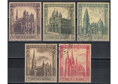 SAN MARINO 1967 Gothic Cathedrals 5v us