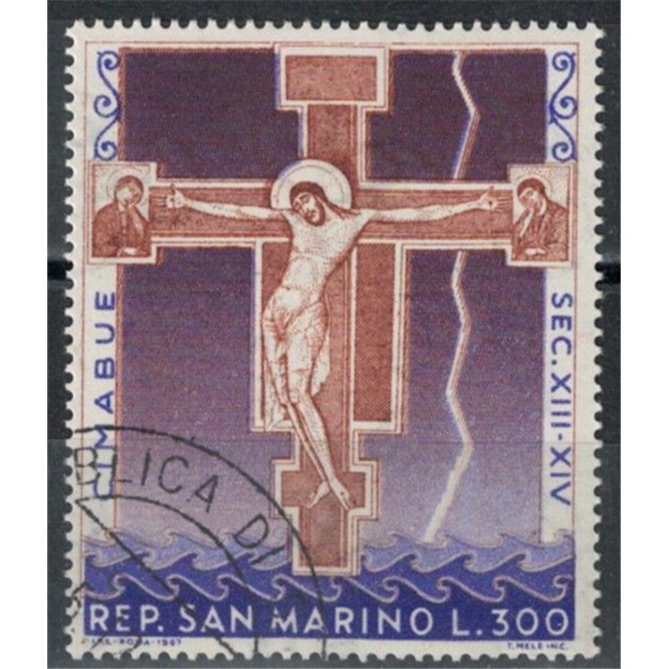 SAN MARINO 1967 La Crocefissione del Cimabue us