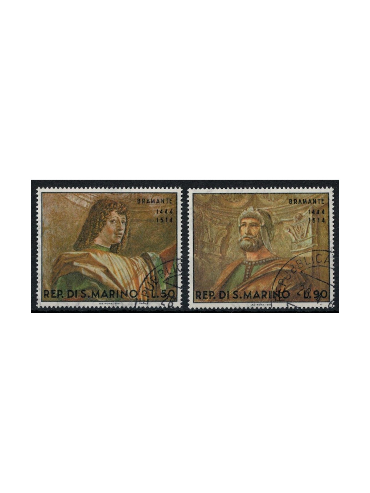 SAN MARINO 1969 Paintings by Bramante 2v us