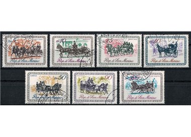 SAN MARINO 1969 Carriages of the 1800s 7v us
