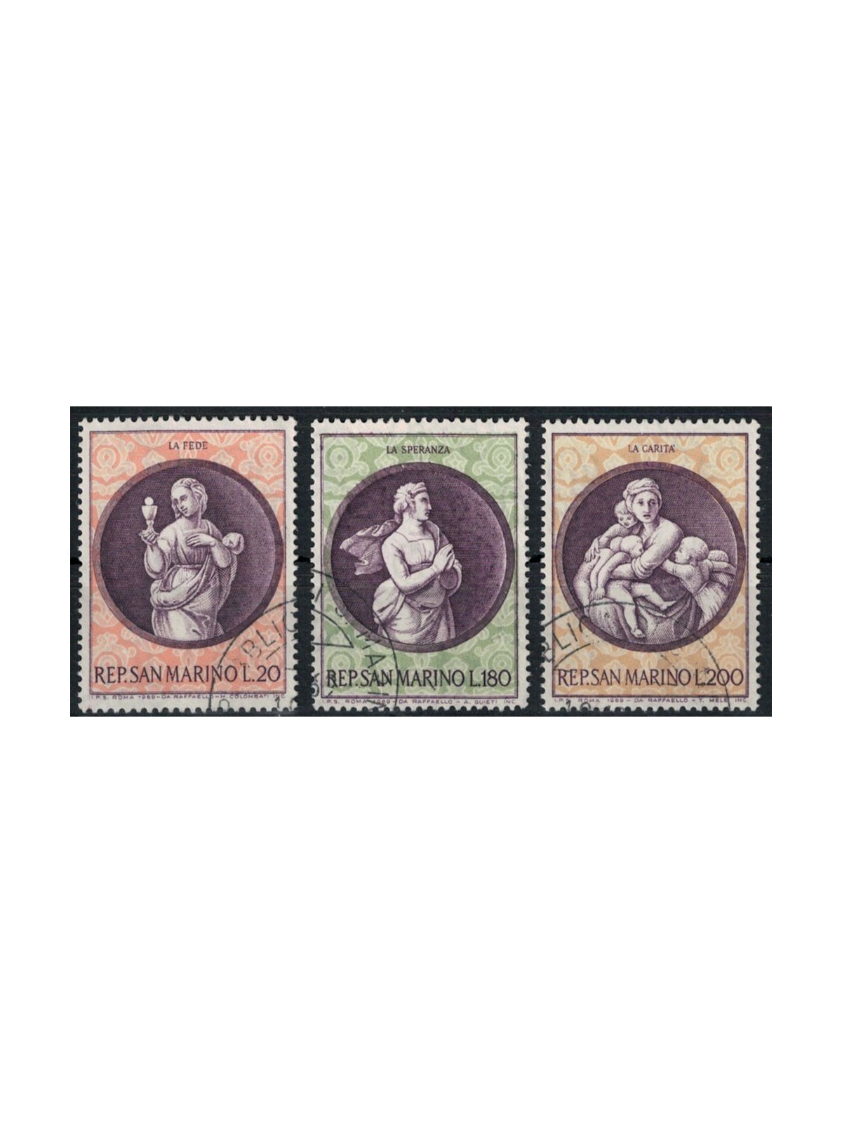 SAN MARINO 1969 Christmas 3v us