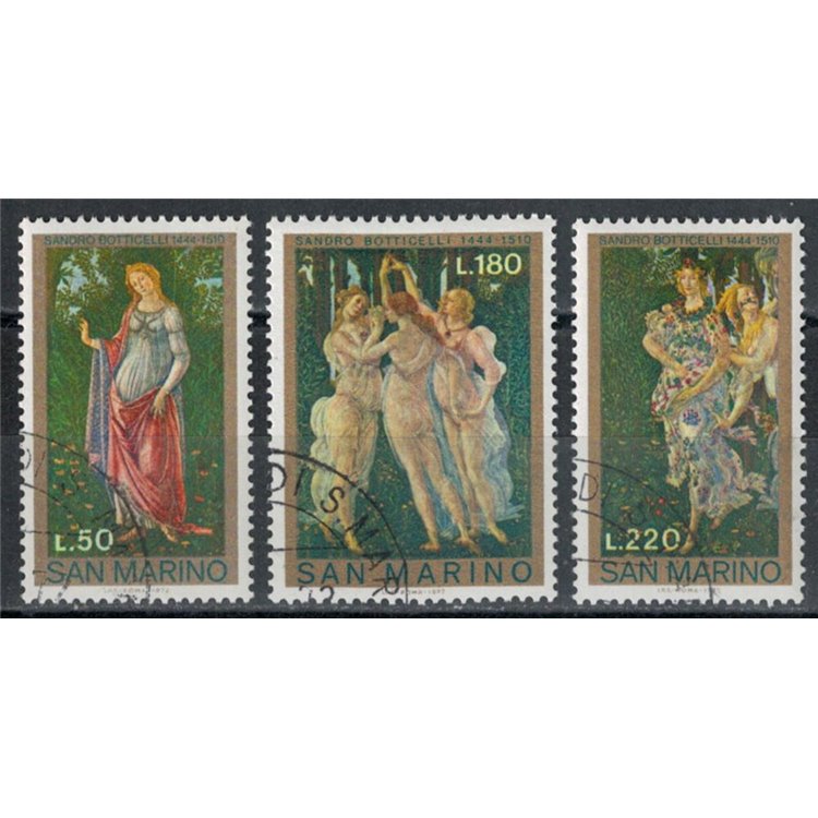 SAN MARINO 1972 Botticelli 3v us