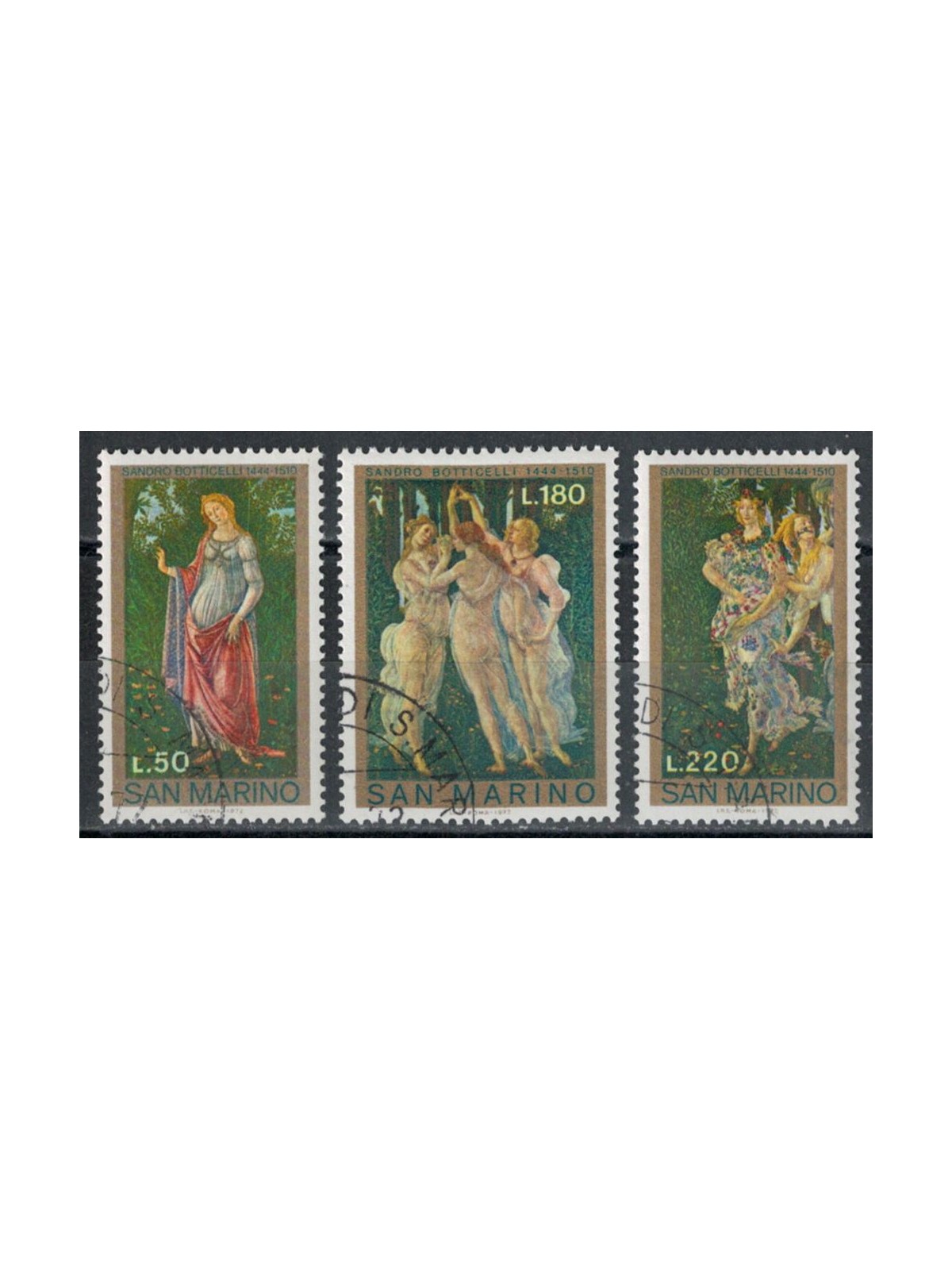 SAN MARINO 1972 Botticelli 3v us