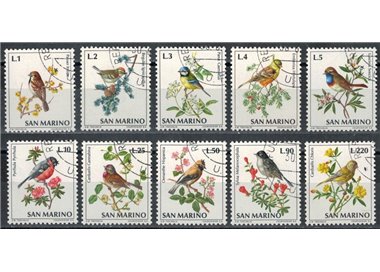 SAN MARINO 1972 Birdlife 10v us