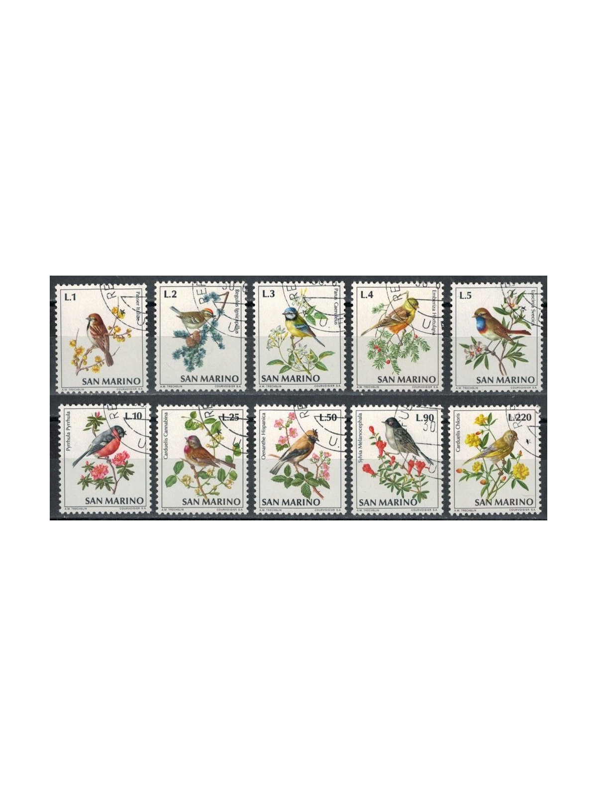 SAN MARINO 1972 Birdlife 10v us