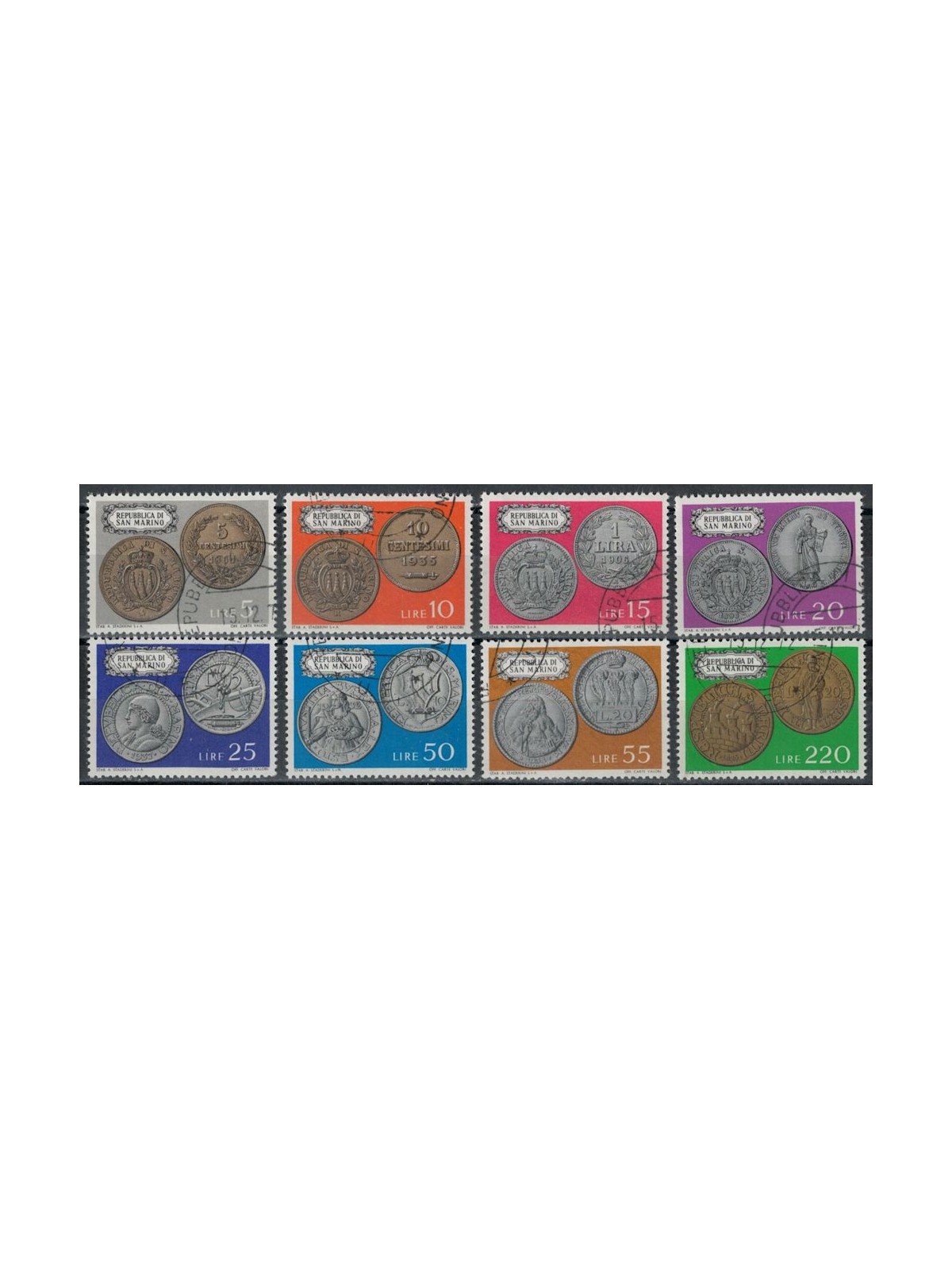 SAN MARINO 1972 Coins of San Marino 8v us