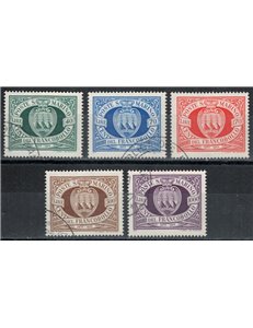 SAN MARINO 1977 Centenario del francobollo 5v us