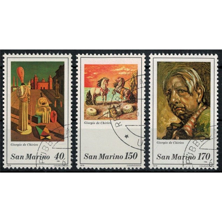 SAN MARINO 1979 Giorgio De Chirico 3v us