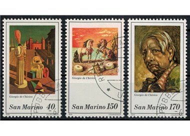 SAN MARINO 1979 Giorgio De Chirico 3v us
