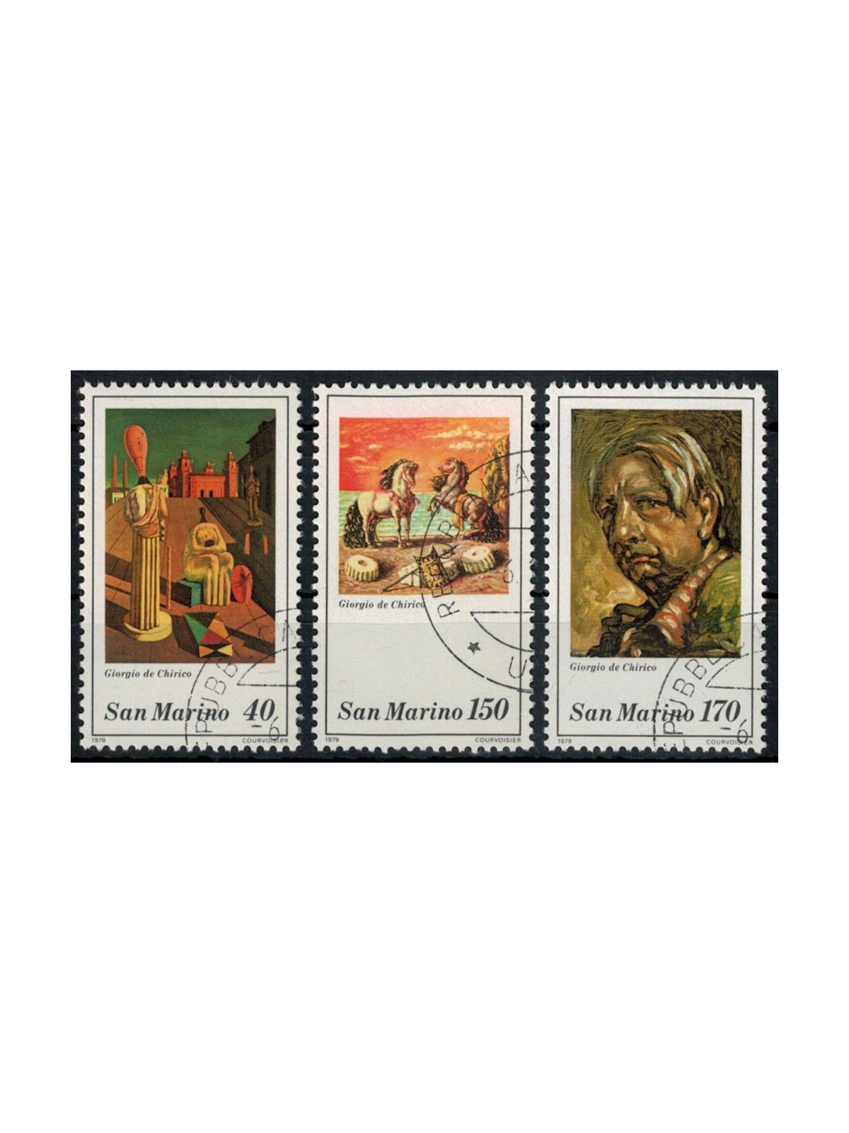 SAN MARINO 1979 Giorgio De Chirico 3v us