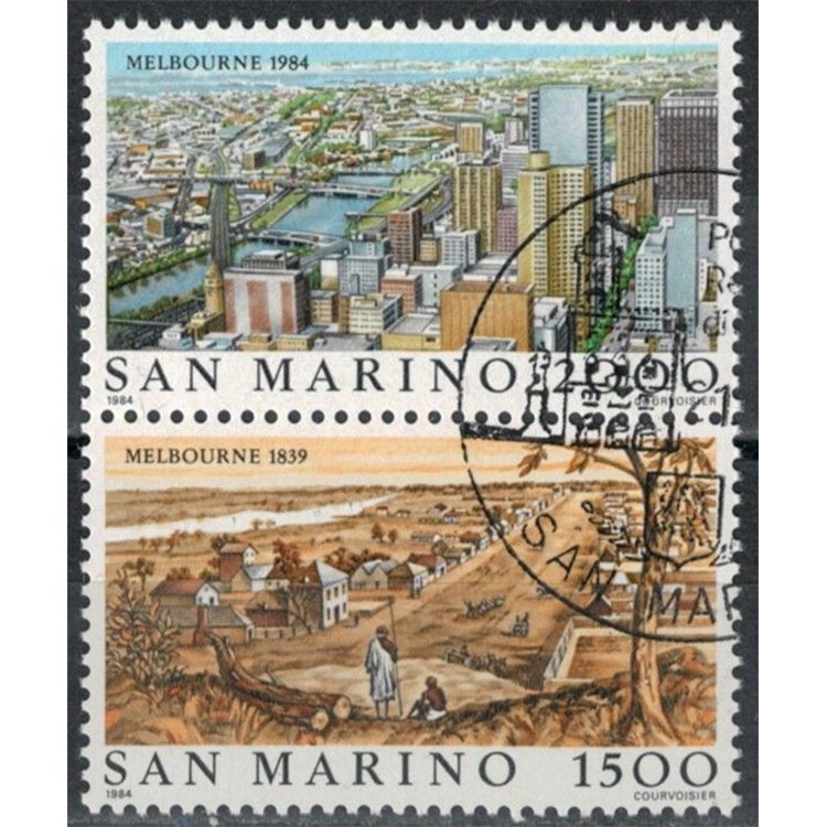 SAN MARINO 1984 Vedute di Melbourne 2v us
