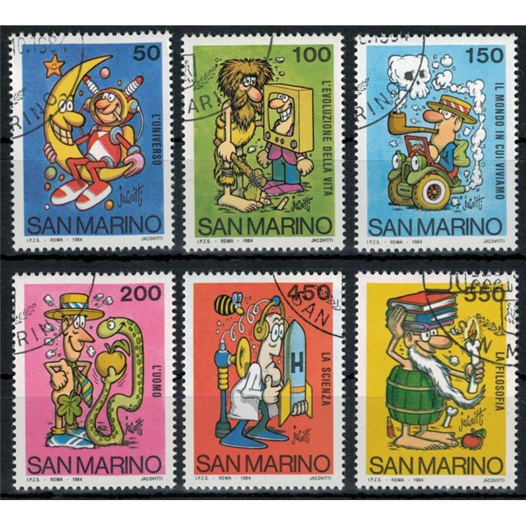 SAN MARINO 1984 Scuola e filatelia 6v us