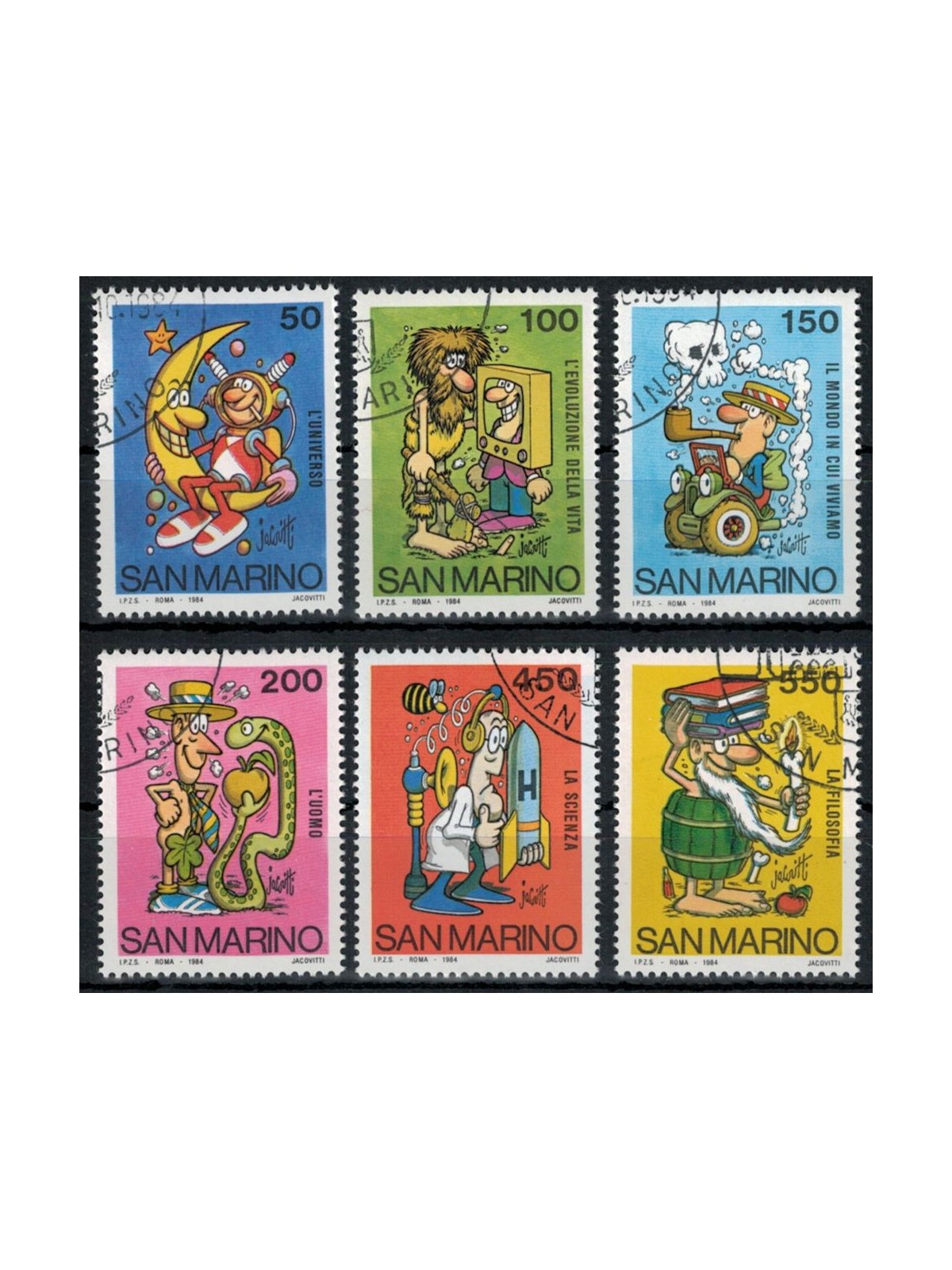 SAN MARINO 1984 Scuola e filatelia 6v us