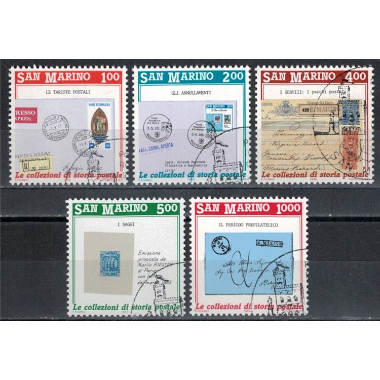 SAN MARINO 1989 Invito alla filatelia 5v us