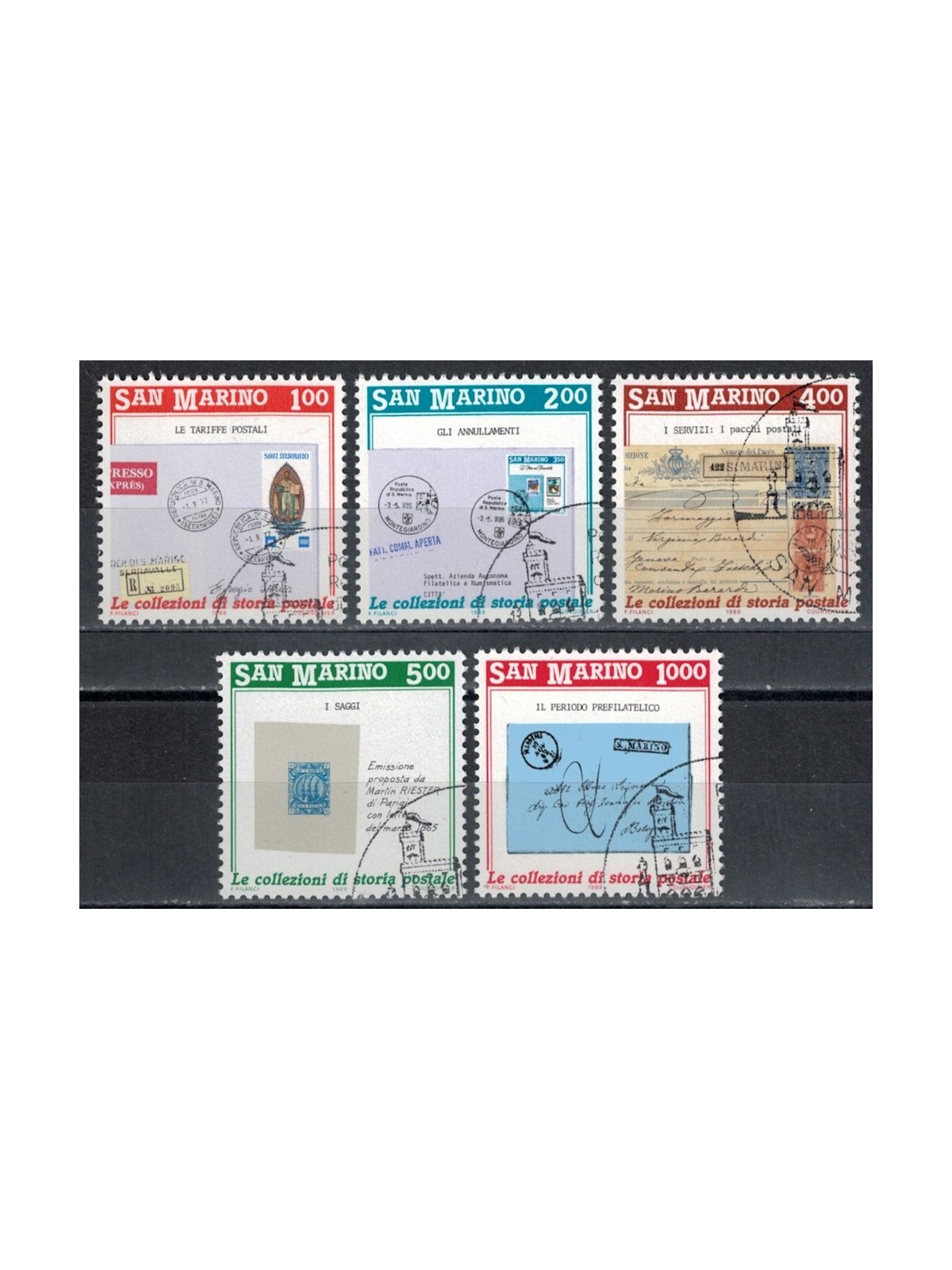 SAN MARINO 1989 Invito alla filatelia 5v us