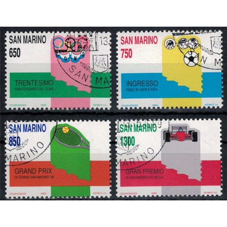 SAN MARINO 1989 Avvenimenti sportivi 4v us