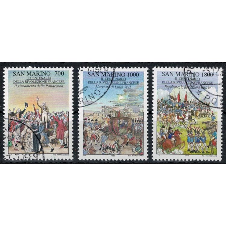 SAN MARINO 1989 Rivoluzione francese 3v us