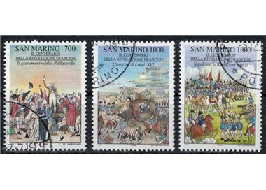 SAN MARINO 1989 French Revolution 3v us