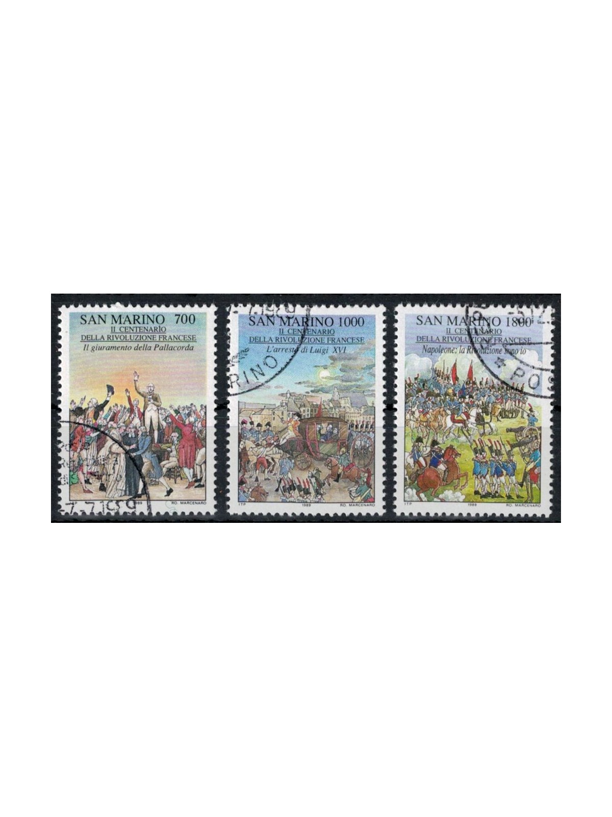 SAN MARINO 1989 Rivoluzione francese 3v us