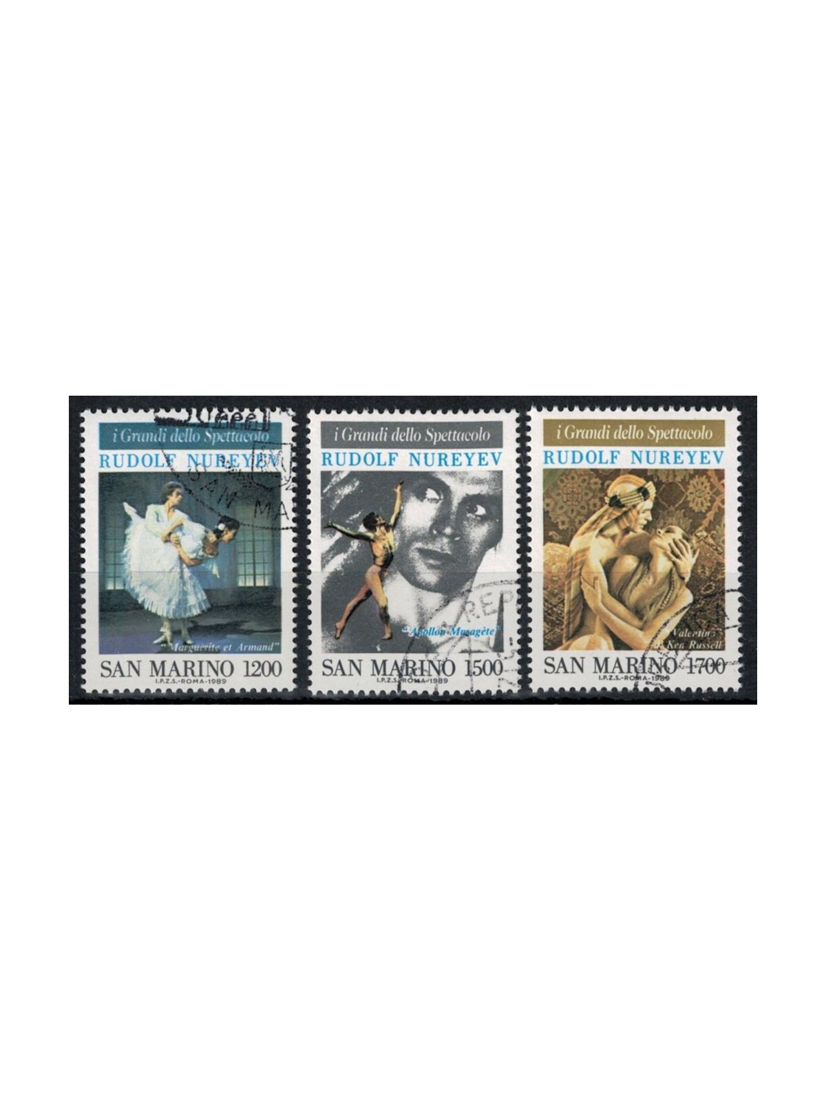 SAN MARINO 1989 The greats of entertainment 3v us