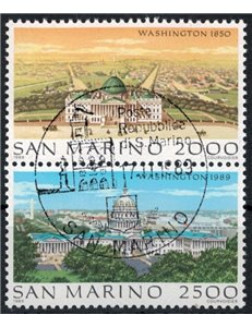 SAN MARINO 1989 Vedute di Washington 2v us