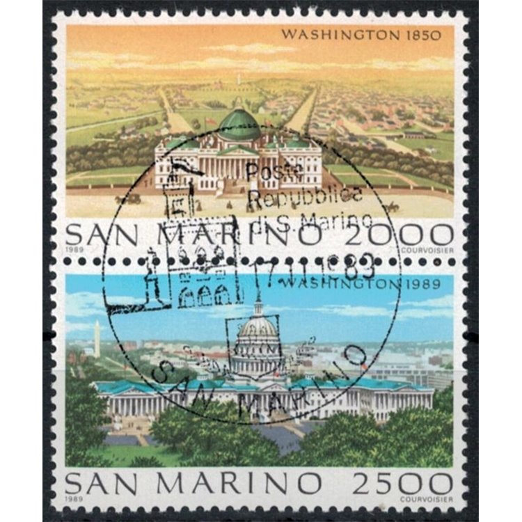 SAN MARINO 1989 Vedute di Washington 2v us