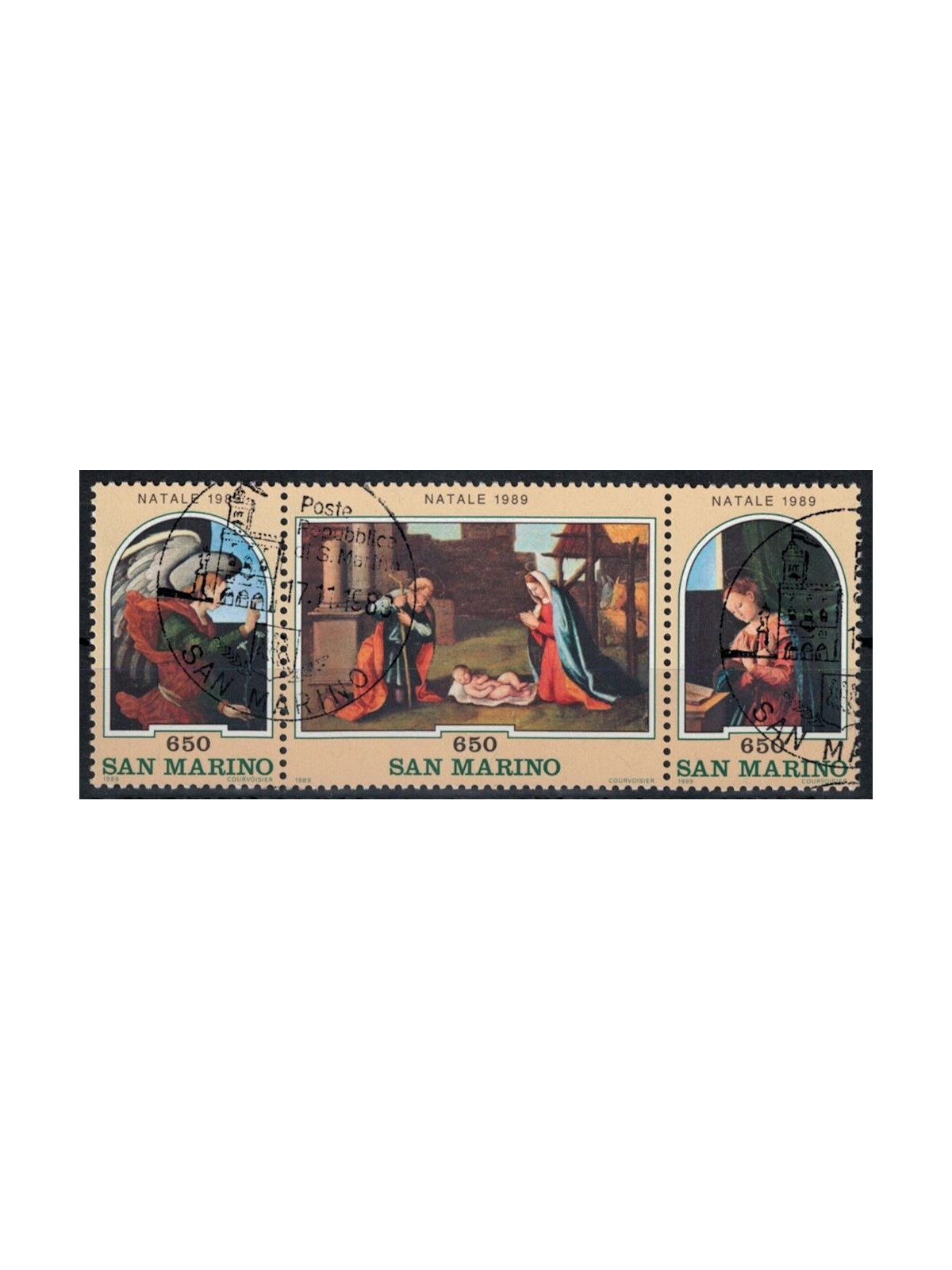 SAN MARINO 1989 Natale 3v us