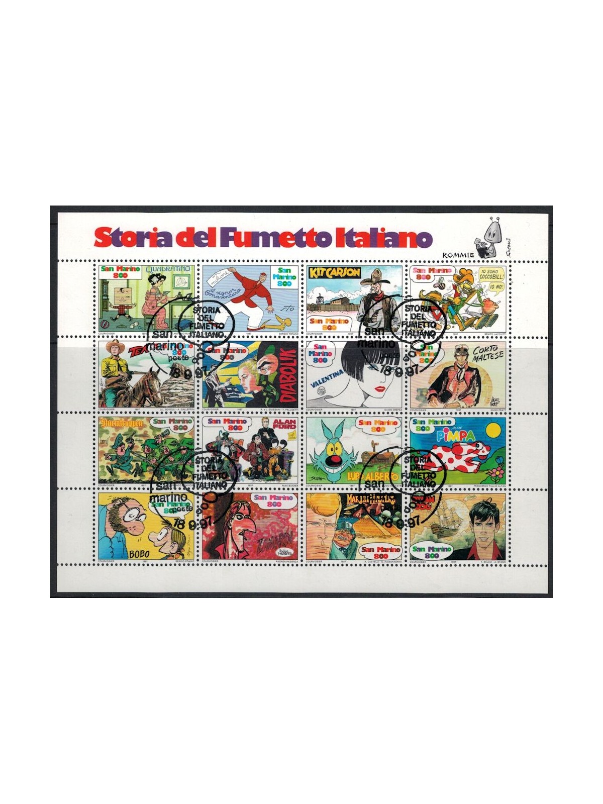 SAN MARINO 1997 Storia del fumetto italiano BF us
