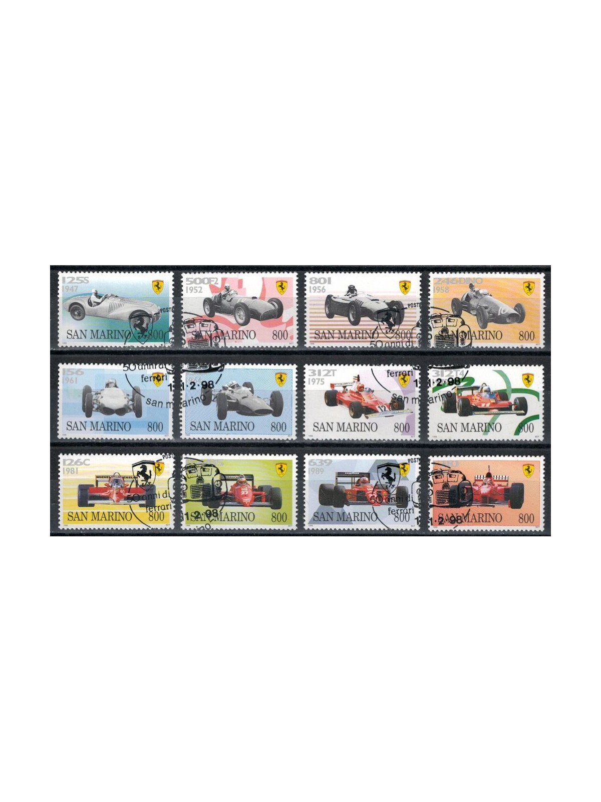 SAN MARINO 1998 50 anni di Ferrari 12v us