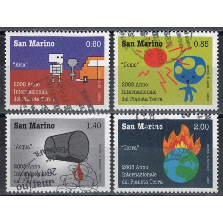 SAN MARINO 2008 Pianeta Terra 4v us