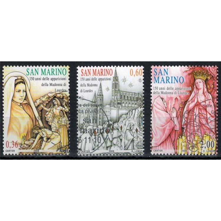 SAN MARINO 2008 Madonna di Lourdes 3v us