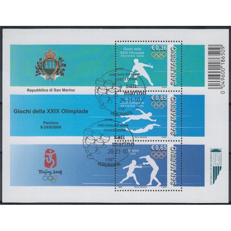 SAN MARINO 2008 Olympic Games s/s us