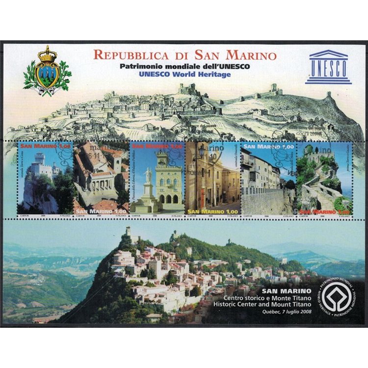 SAN MARINO 2008 Patrimonio Unesco BF us