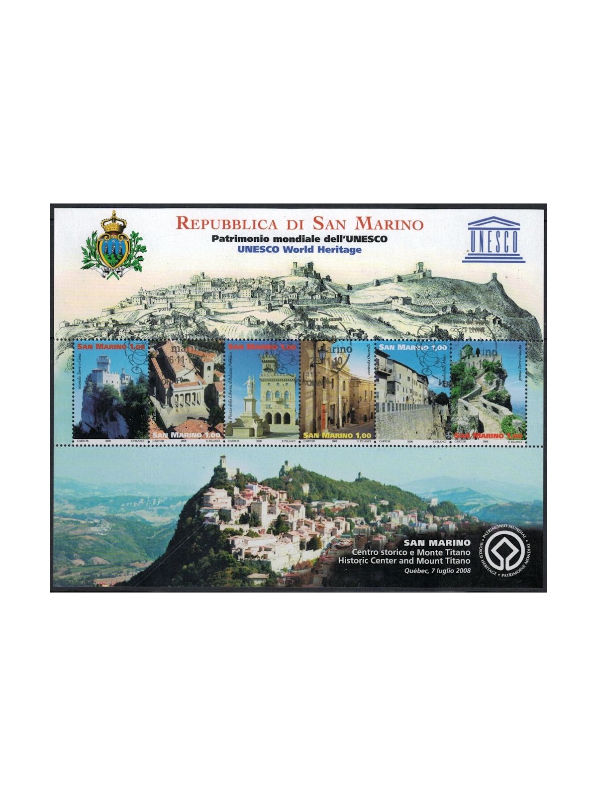 SAN MARINO 2008 Patrimonio Unesco BF us