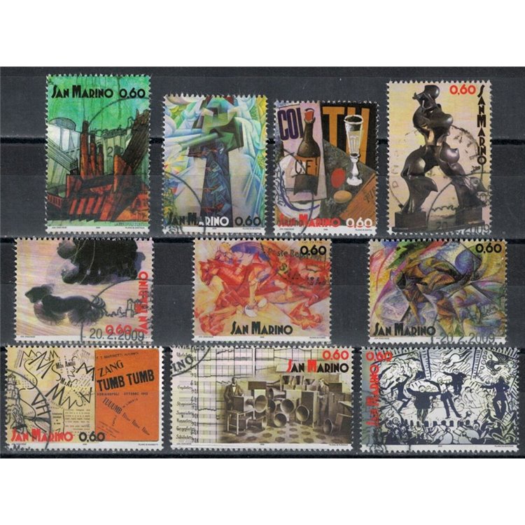 SAN MARINO 2009 Manifesto of Futurism 10v us