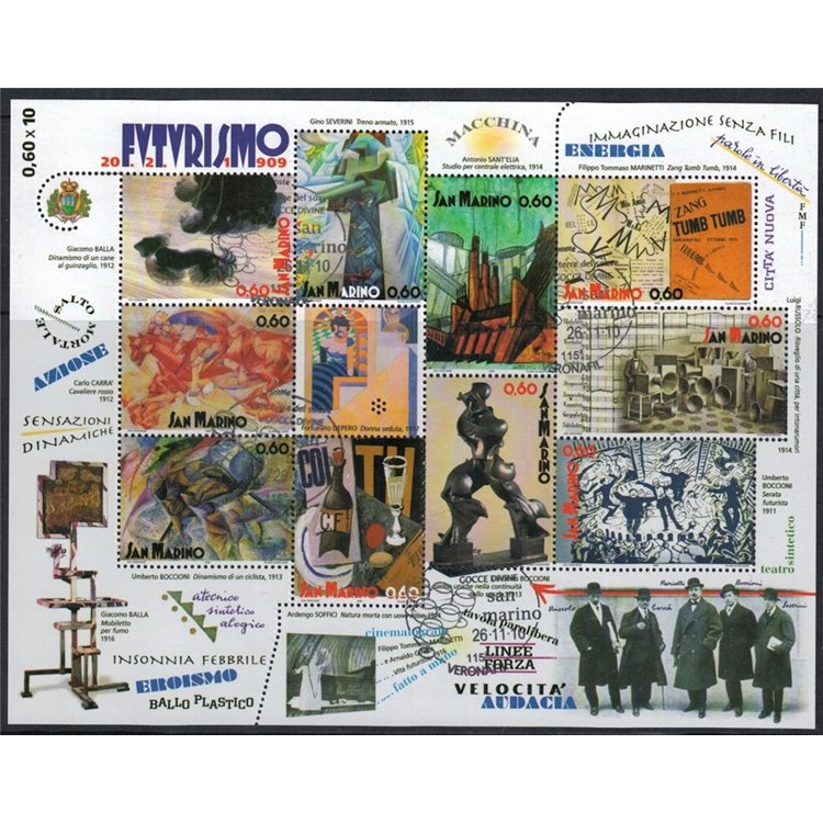 SAN MARINO 2009 Manifesto of Futurism s/s us