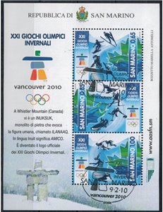 SAN MARINO 2010 Olympic Games Vancouver s/s us (2)