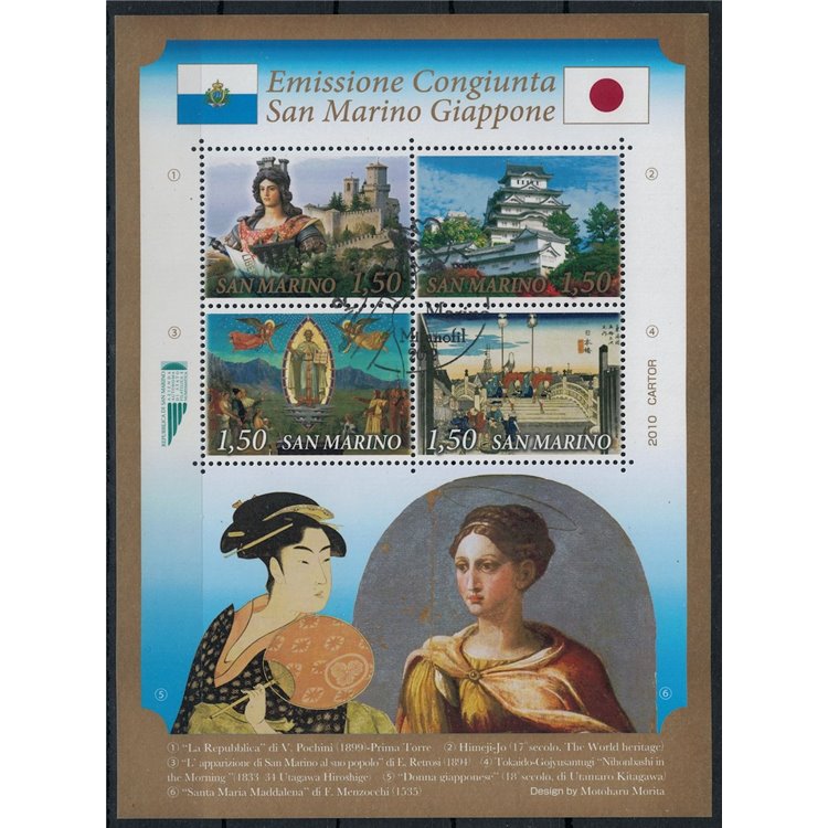 SAN MARINO 2010 Joint issue San Marino and Japan s/s us (2)