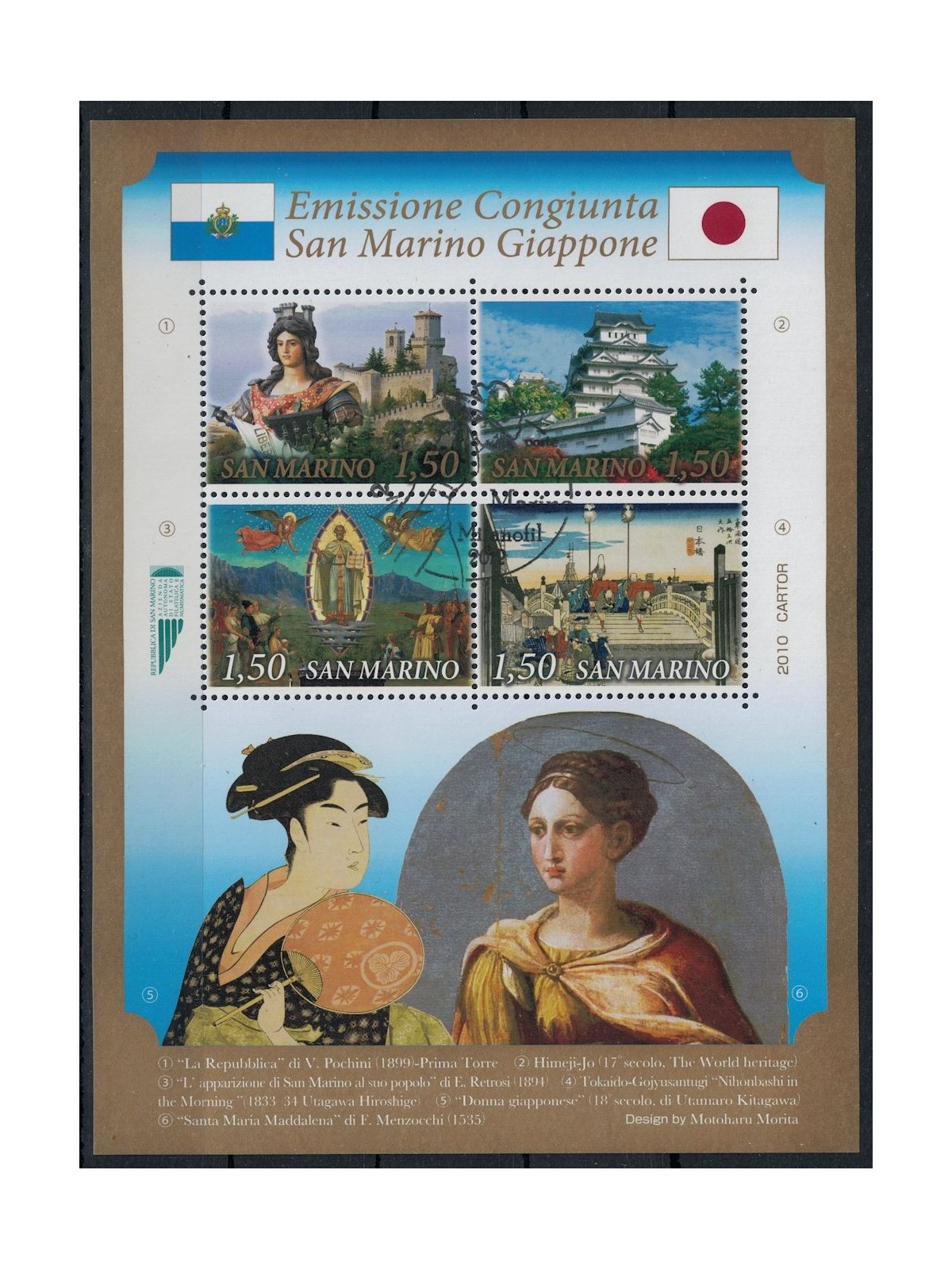 SAN MARINO 2010 Joint issue San Marino and Japan s/s us (2)