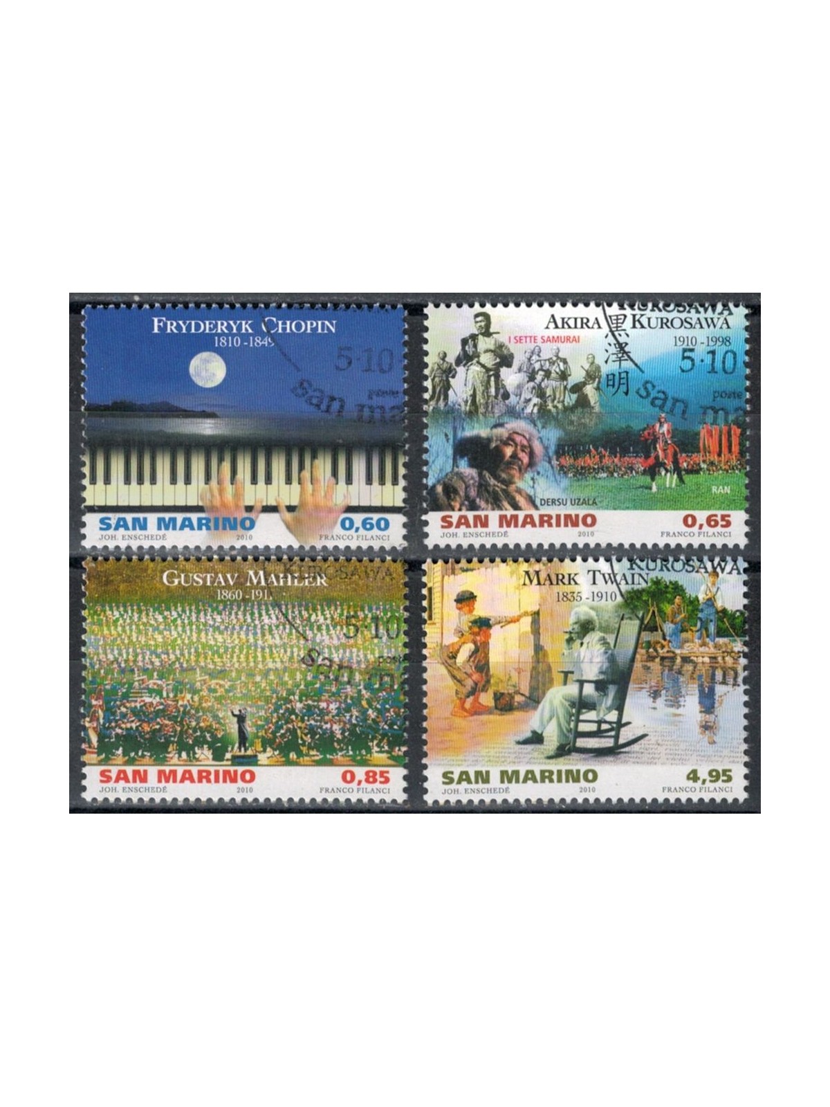 SAN MARINO 2010 Grandi artisti 4v us