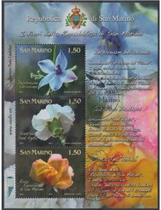 SAN MARINO 2011 Flowers dedicated to San Marino s/s us