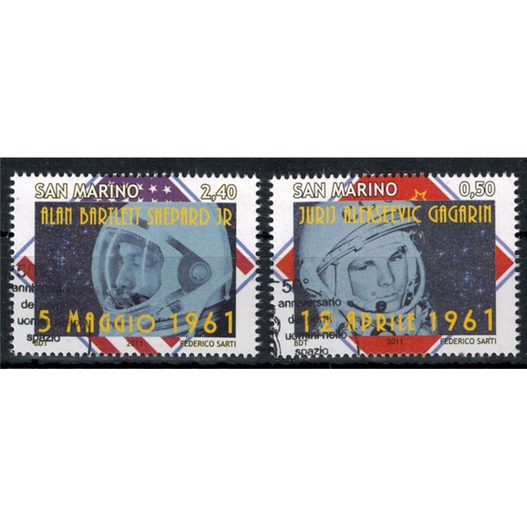 SAN MARINO 2011 Primi uomini nello spazio 2v us