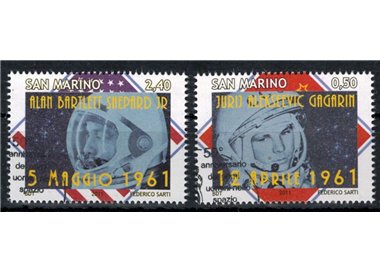 SAN MARINO 2011 First men in space 2v us