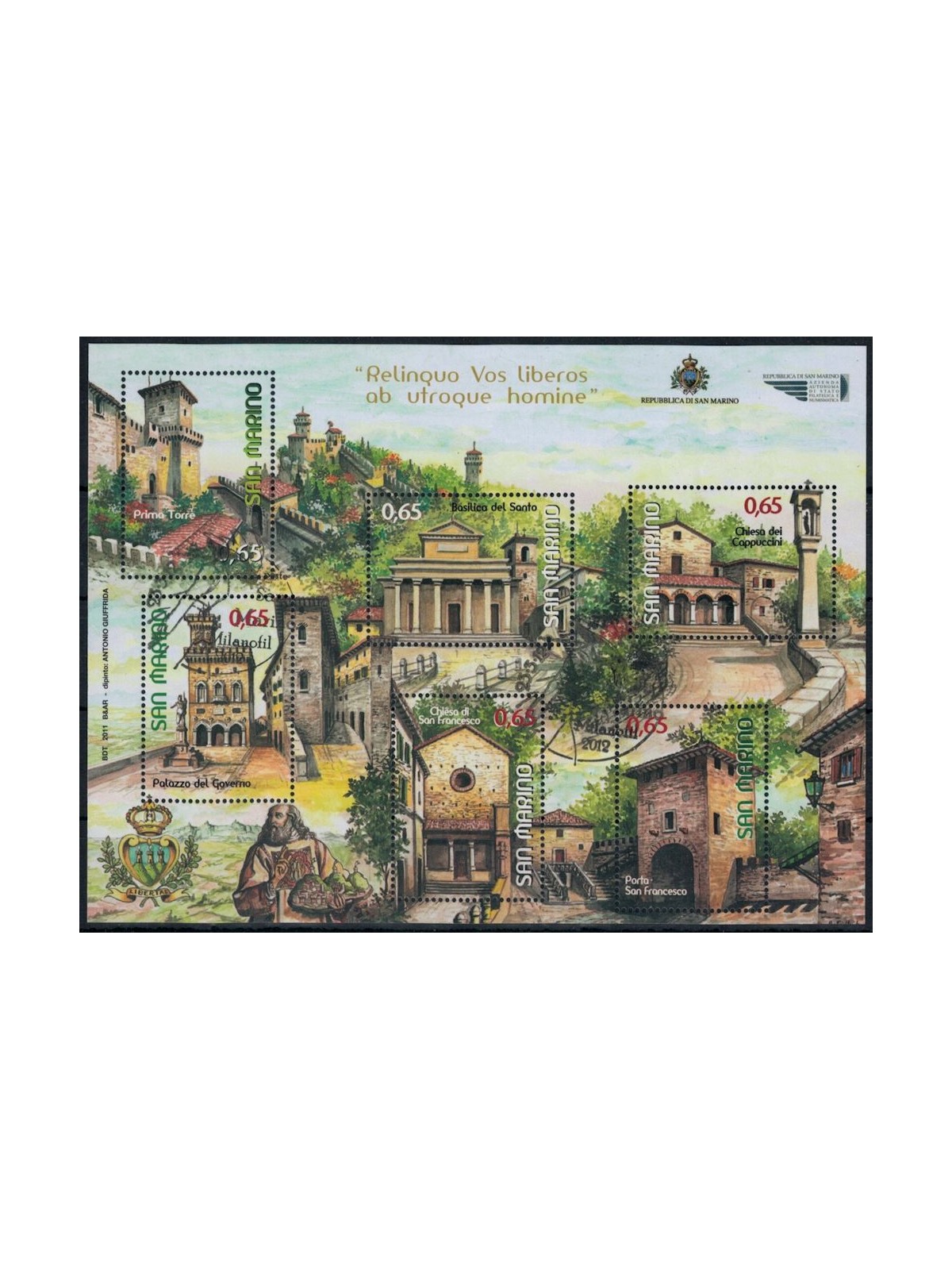 SAN MARINO 2011 s/s us tourist series